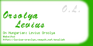 orsolya levius business card
